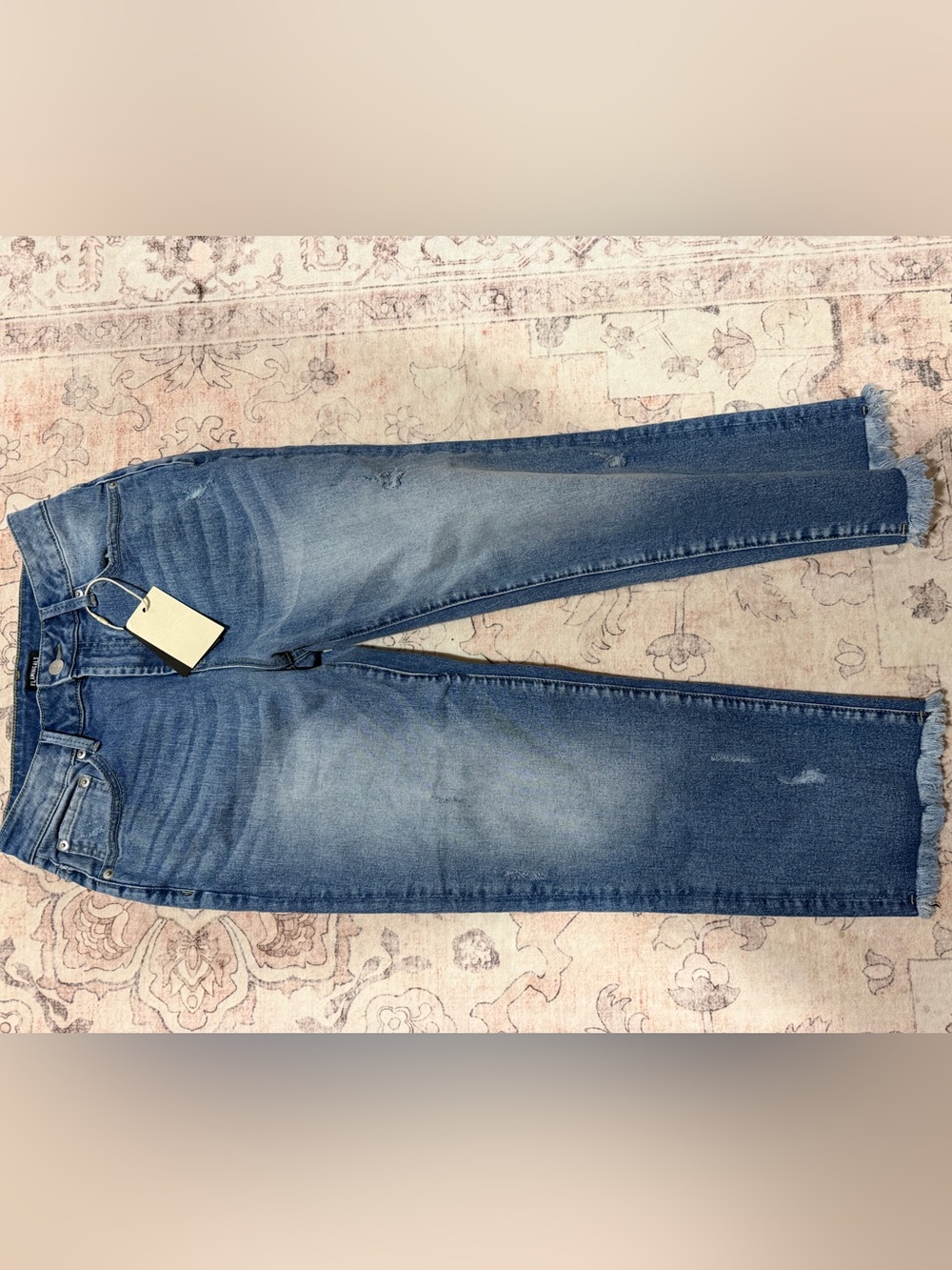 Mid-Rise Women's Straight-Leg Jeans in Faded Blue